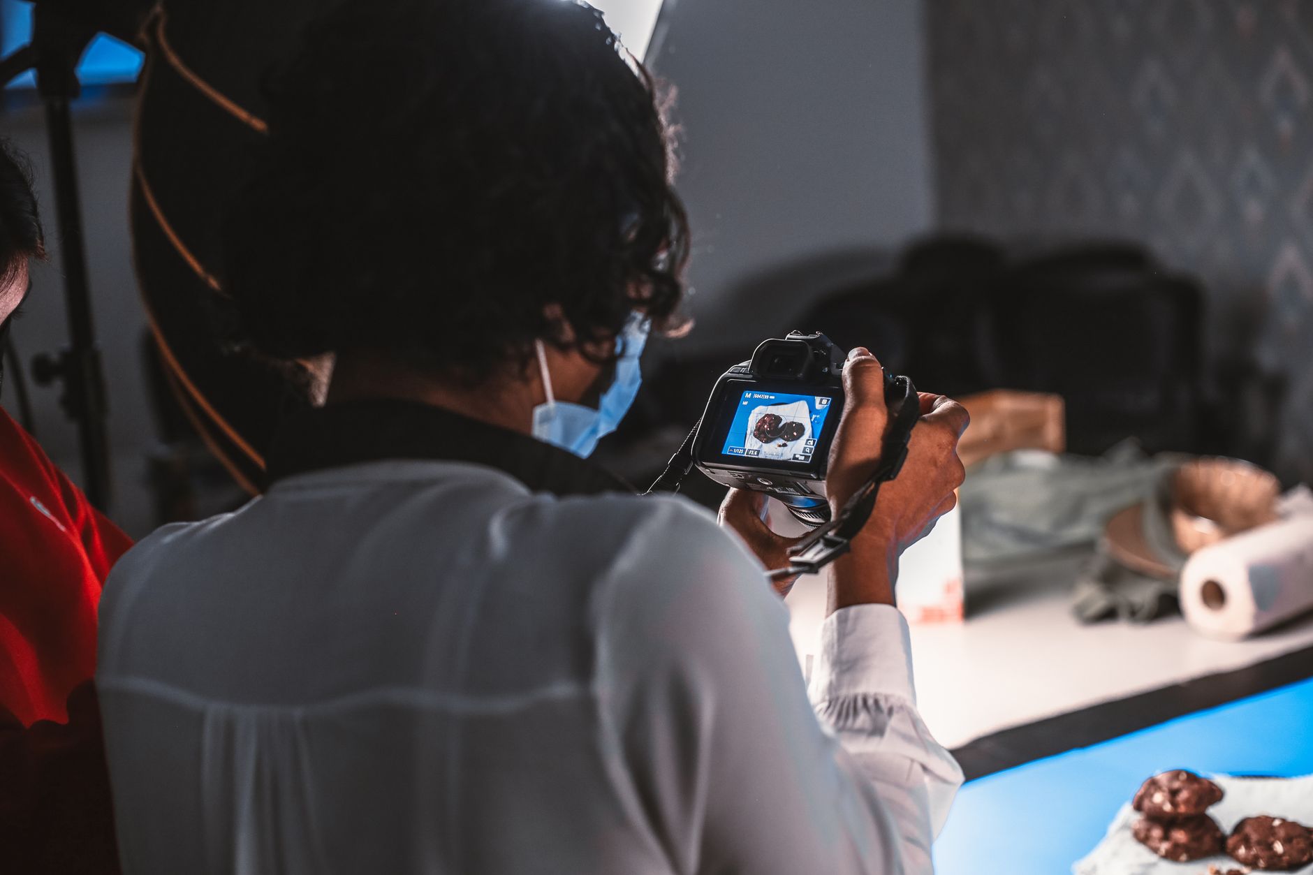 a photographer taking photo of a product